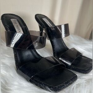 Steve Madden Black Strappy Heels